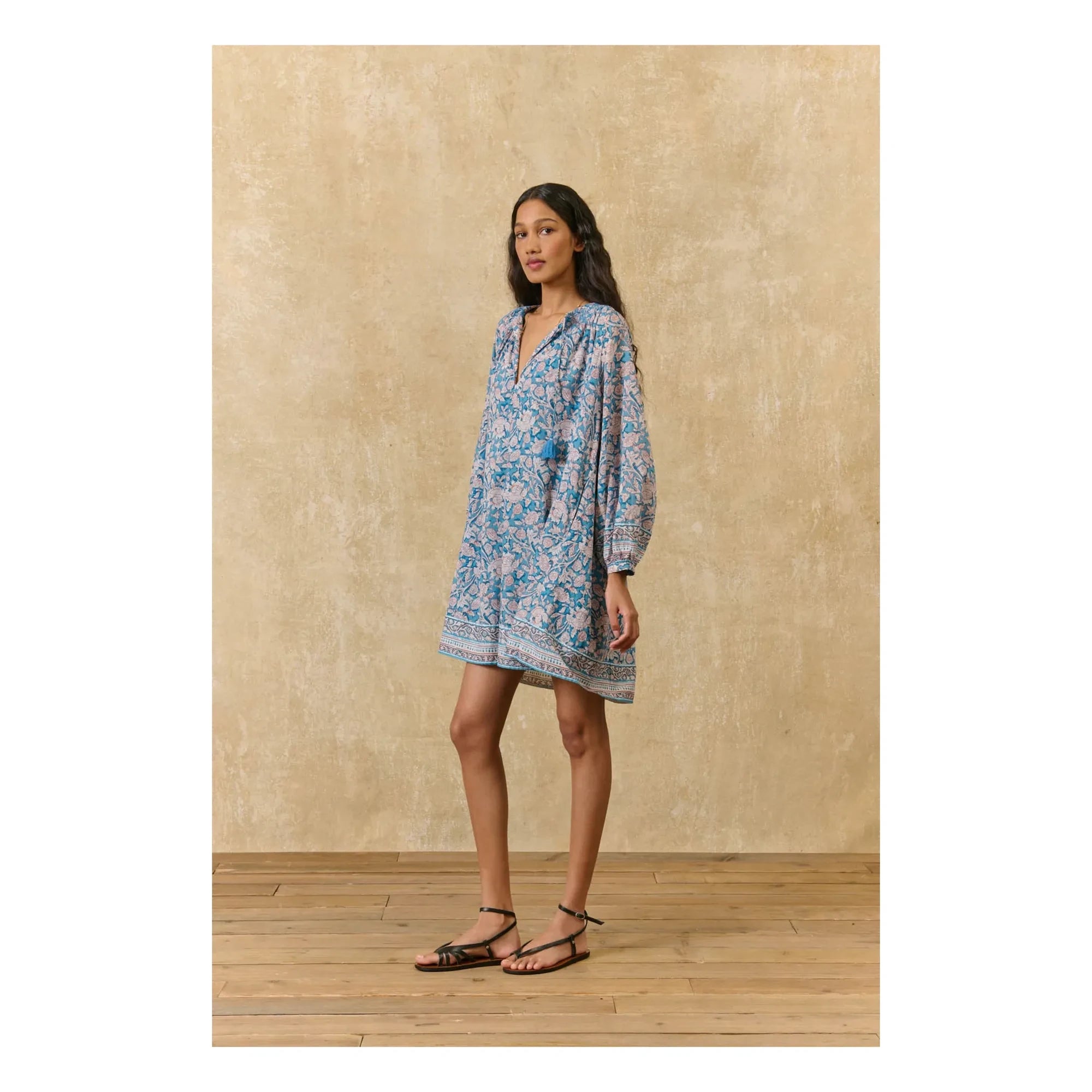 Louise Misha - Janice Organic Cotton Dress | Blue