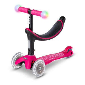 Micro - Mini 3'ü 1 Arada LED scooter | Ahududu Kırmızısı