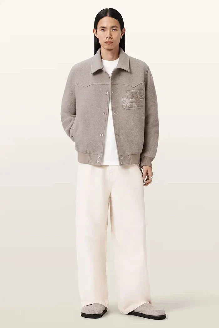 AllSaints erkek yün bomber ceket ROYCE