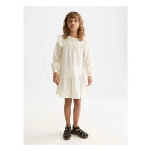 Scotch & Soda - Gesticktes Rüschenkleid | Ecru