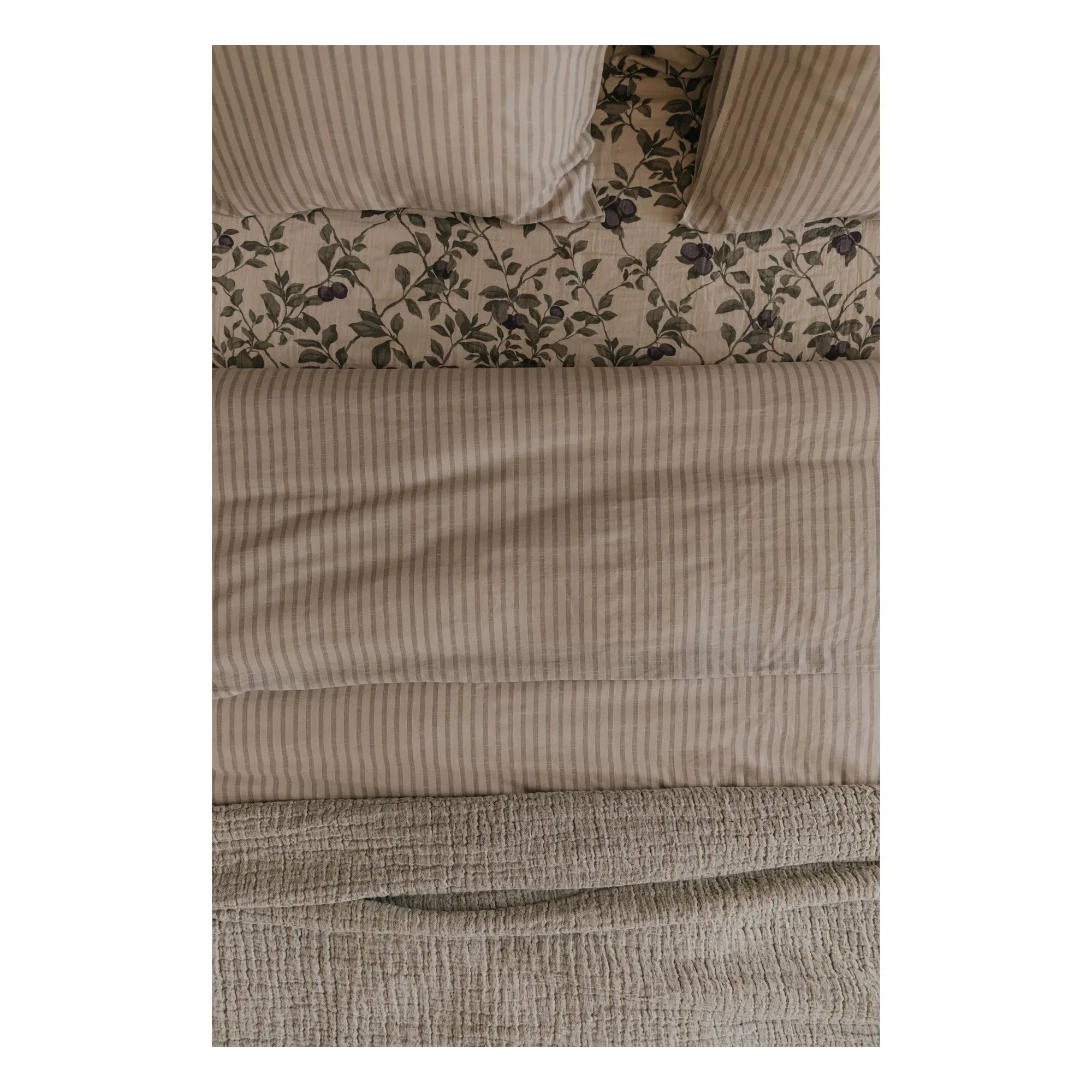 garbo&friends - Striped Duvet Cover | Beige