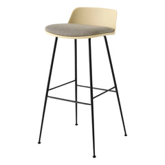& Tradition - Rely AW87 alçak bar taburesi, siyah çerçeve | Bej