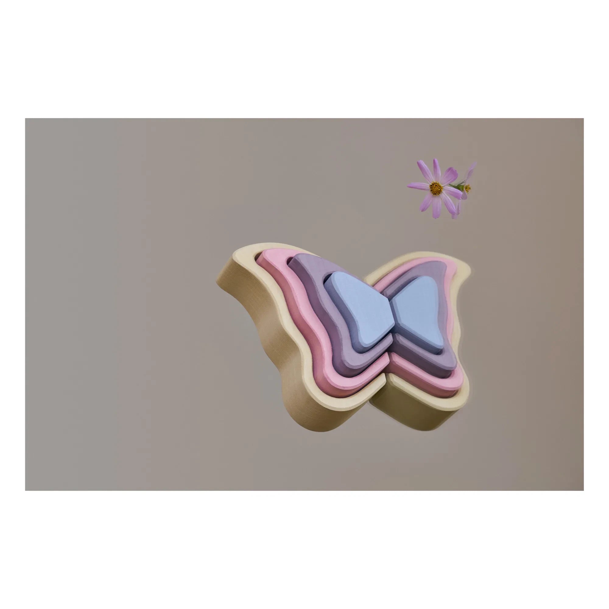 Raduga Grez - Ahşap Kelebek Kemeri | Pembe