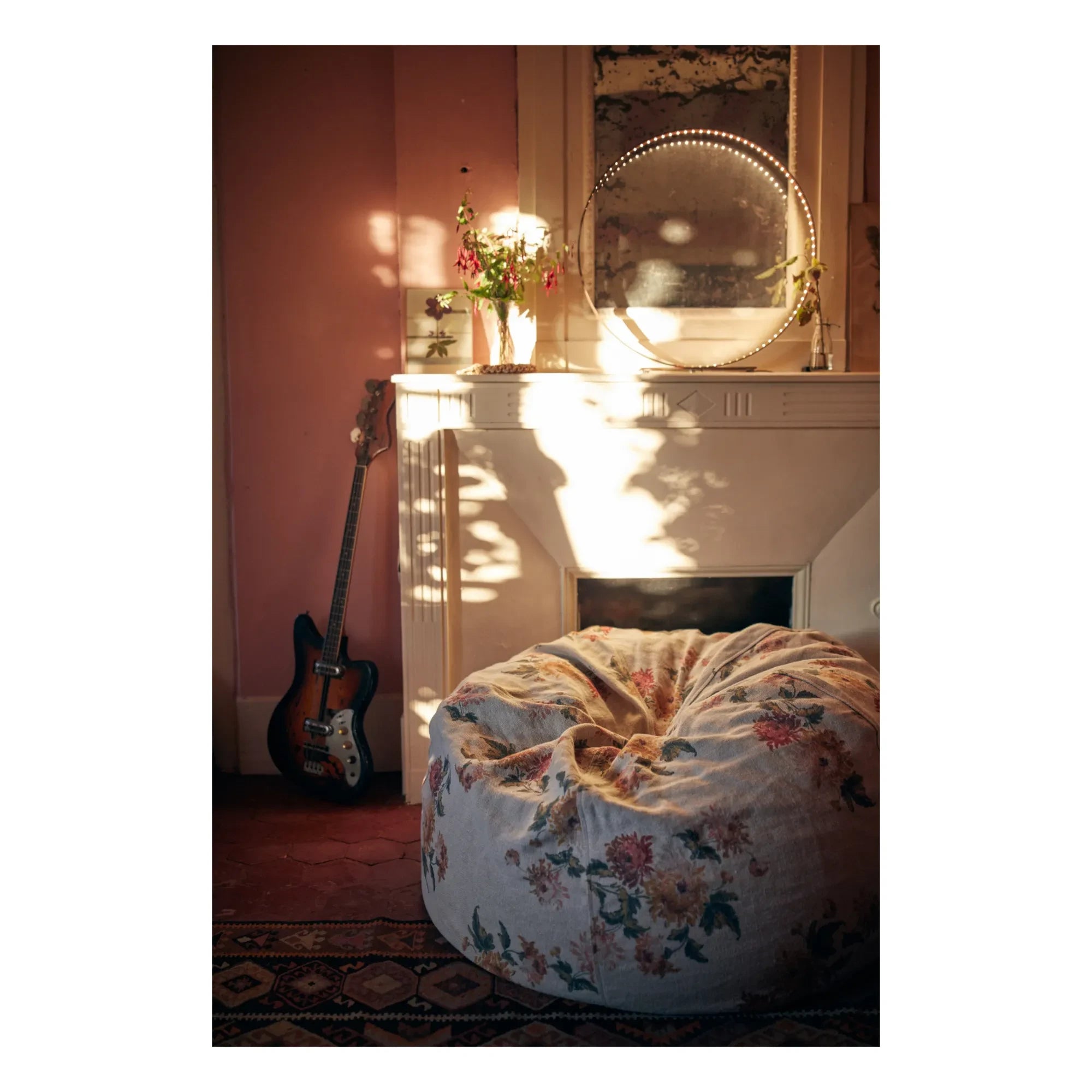 Maison de Vacances - Wabi Sabi Linen Bubble Pouf | White
