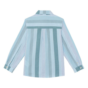 Tartine et Chocolat - Contrasting Striped Shirt | Green Water