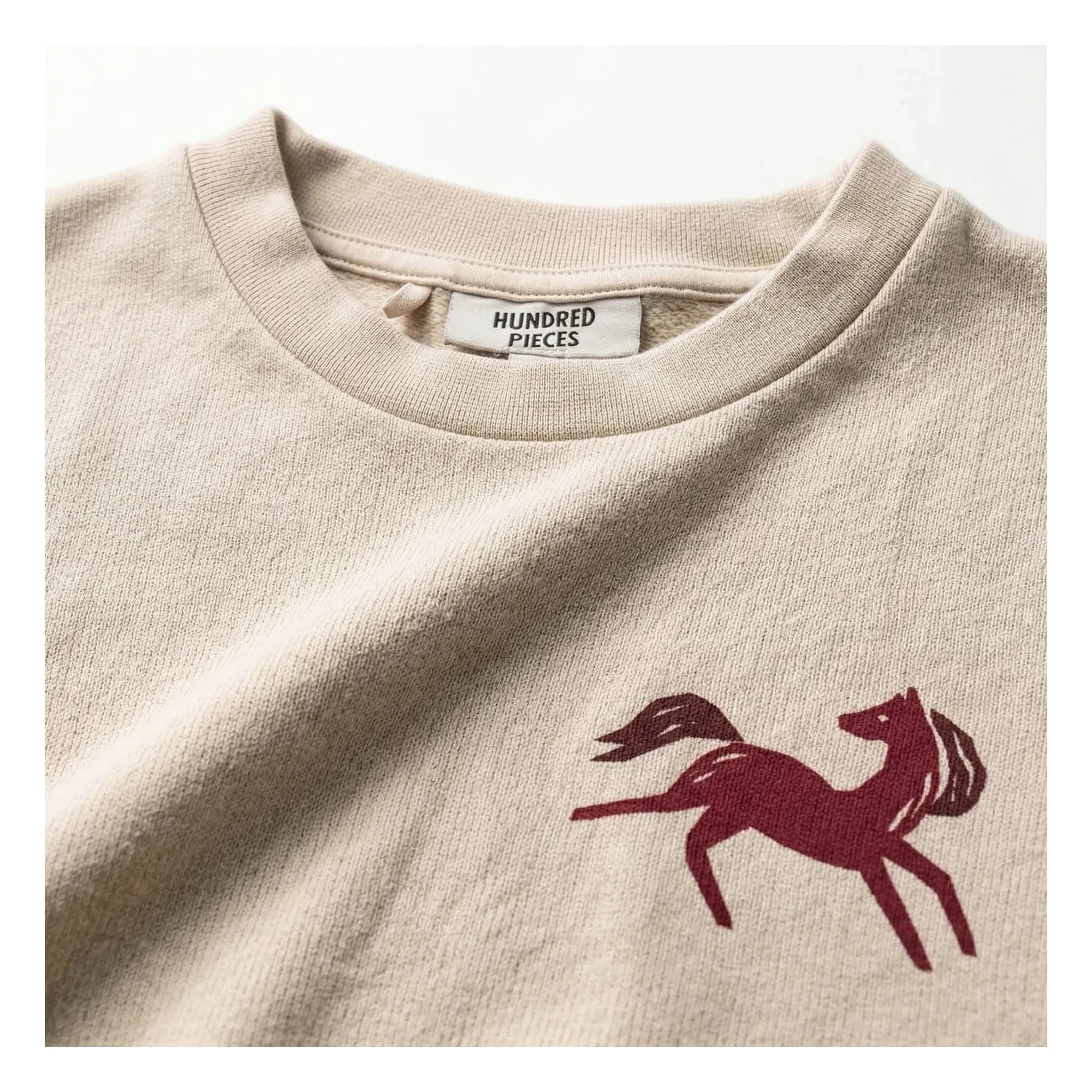 Hundred Pieces - Inaya Horse Organic Cotton Sleeveless Sweatshirt | Cream