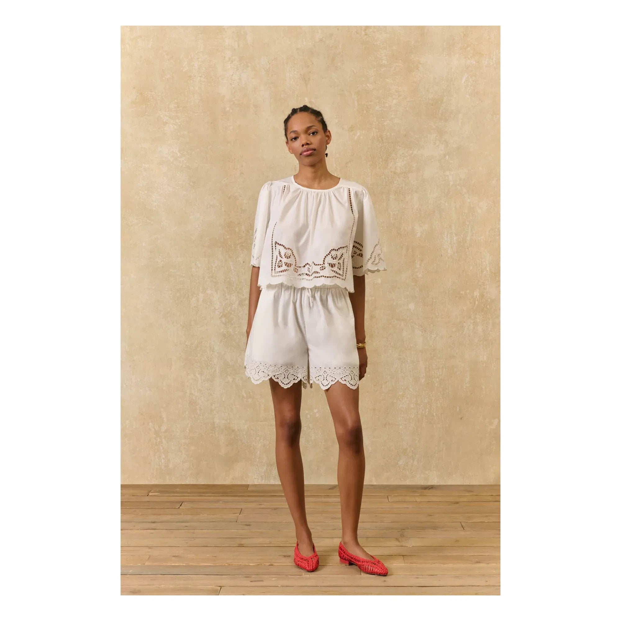 Louise Misha - Louvia Organic Cotton Blouse | White