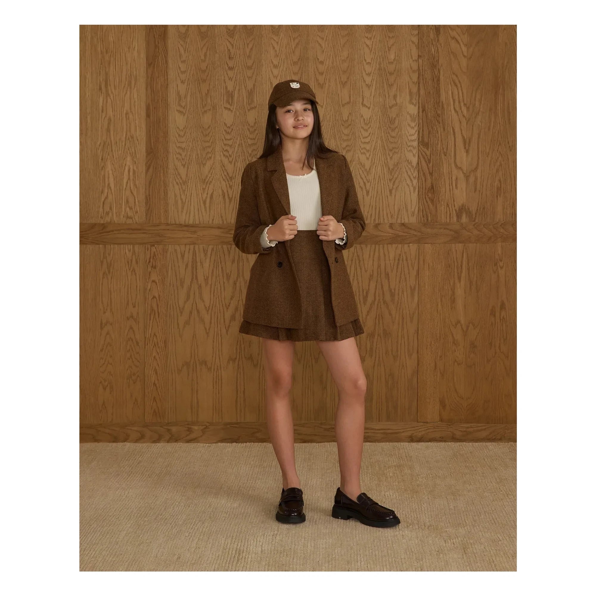 Rylee + Cru - Jacke mit doppelter Knopfleiste | Tabacco