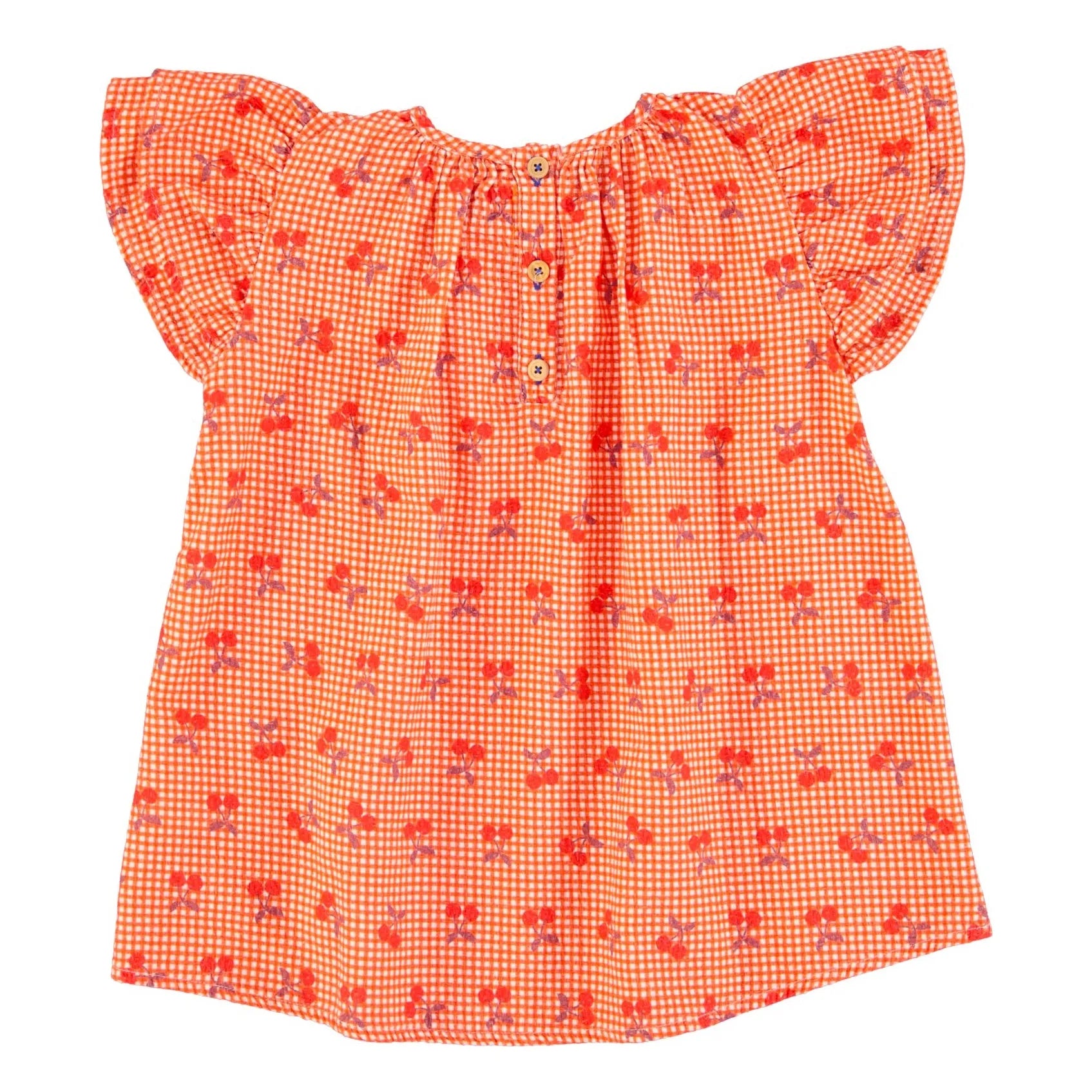Piupiuchick - Cherry Vichy Elbise | Turuncu