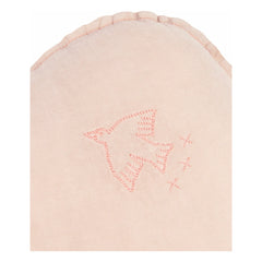 Nobodinoz - Bulut yastık, kuş nakışlı - French Linen | Soluk Pembe
