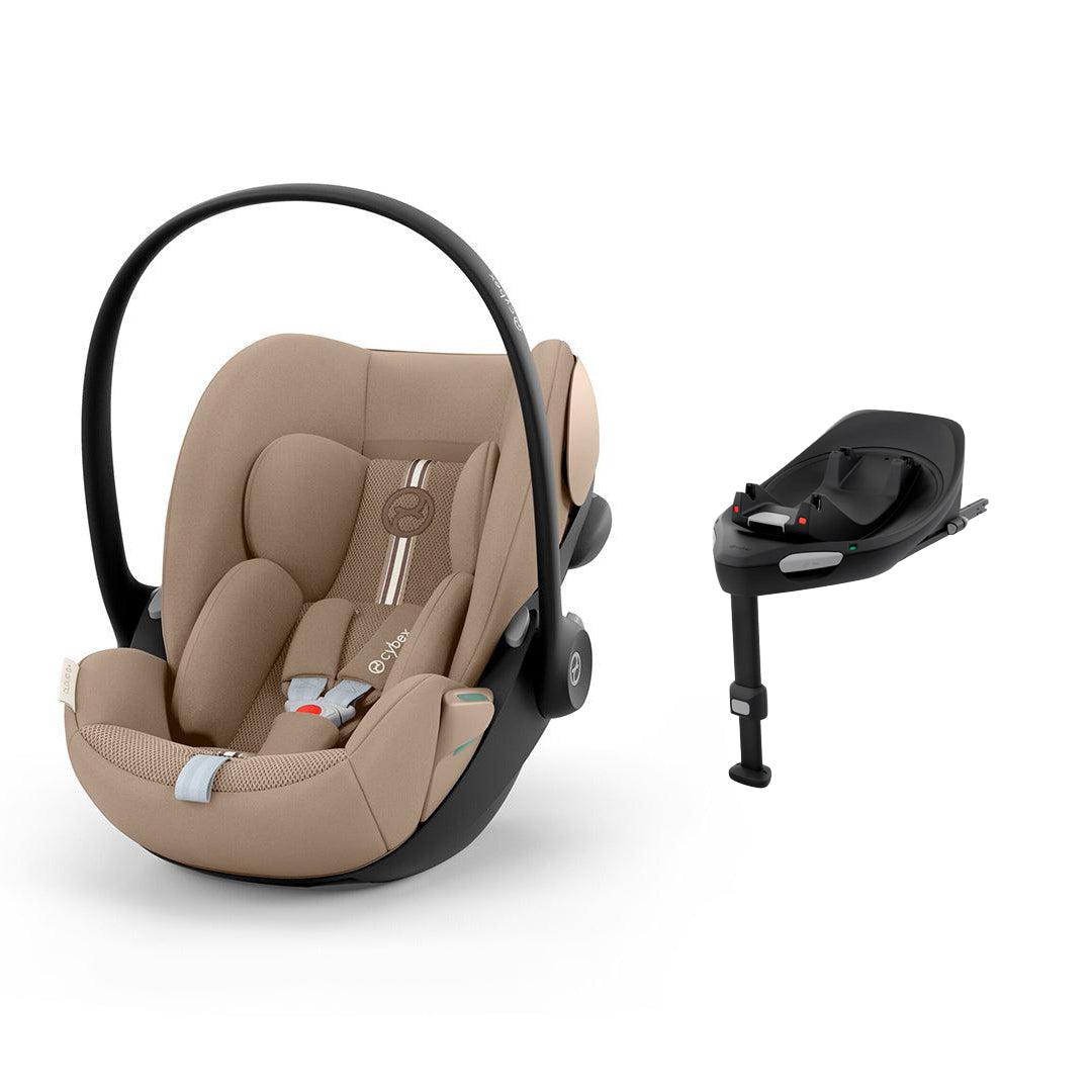 CYBEX Cloud G i-Size Plus Car Seat - Almond Beige-Car Seats-Almond Beige-With Base | Natural Baby Shower