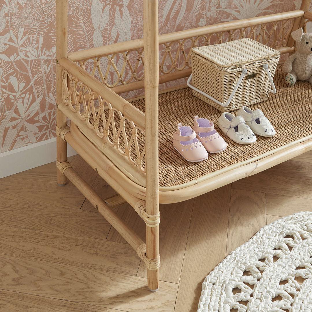 CuddleCo Aria Clothes Rail - Rattan-Clothing Storage-Rattan- | Natural Baby Shower