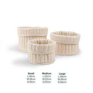 CuddleCo 3pk Storage Baskets - Cashmere Waffle-Storage Baskets-Cashmere Waffle- | Natural Baby Shower