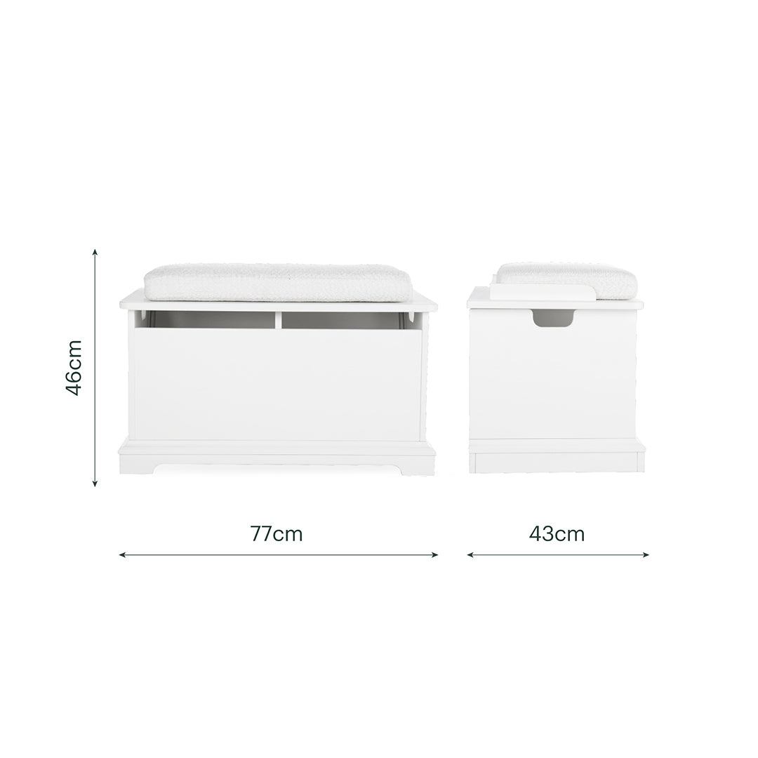 CuddleCo Storage Box & Cushion - White-Storage-White- | Natural Baby Shower