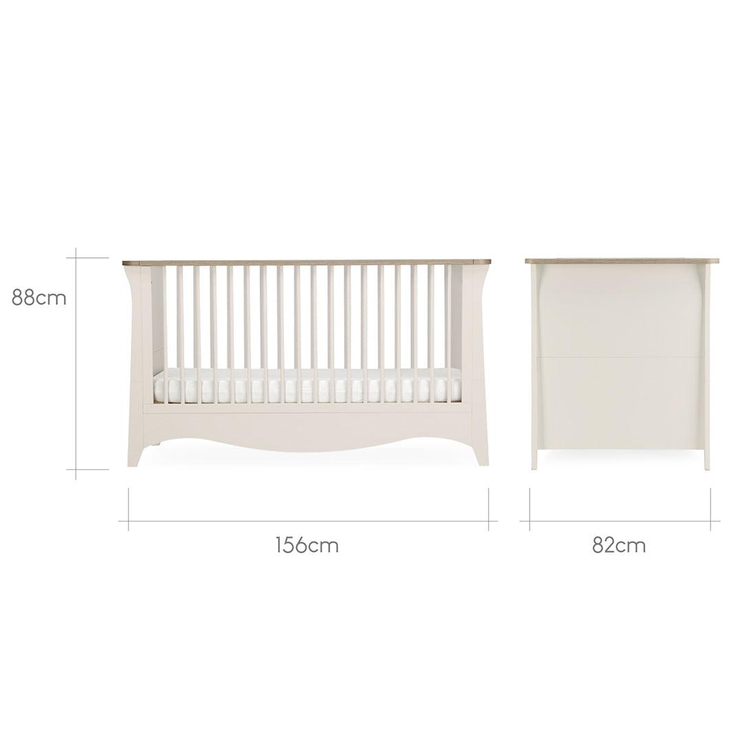 CuddleCo Clara 3 Piece Set Drawer Dresser Cot Bed + Wardrobe - Cashmere-Nursery Sets- | Natural Baby Shower
