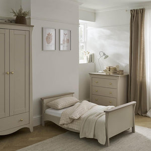 CuddleCo Clara 2 Piece Set 3-Drawer Dresser + Cot Bed - Cashmere-Nursery Sets- | Natural Baby Shower