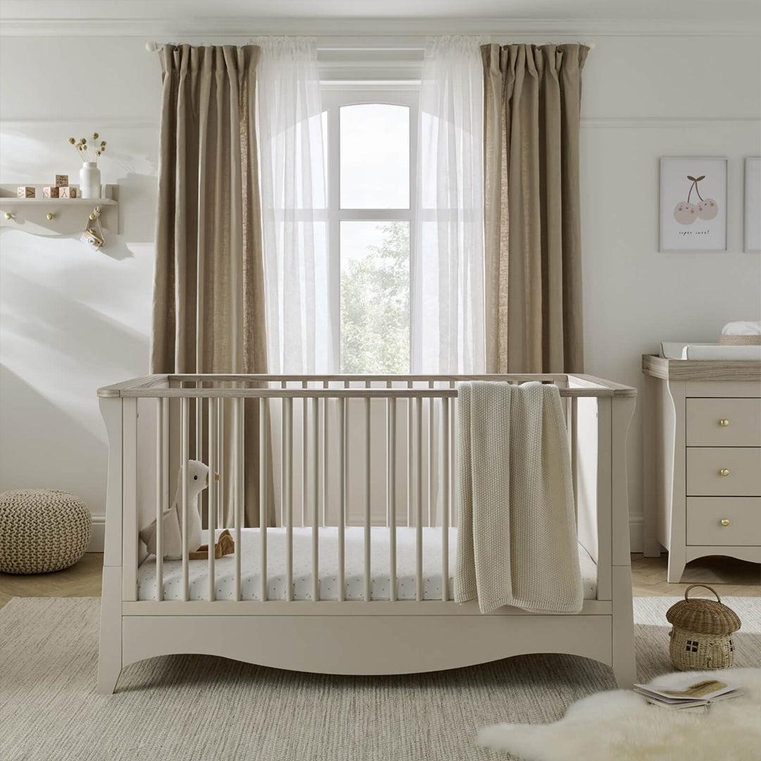 CuddleCo Clara 2 Piece Set 3-Drawer Dresser + Cot Bed - Cashmere-Nursery Sets- | Natural Baby Shower