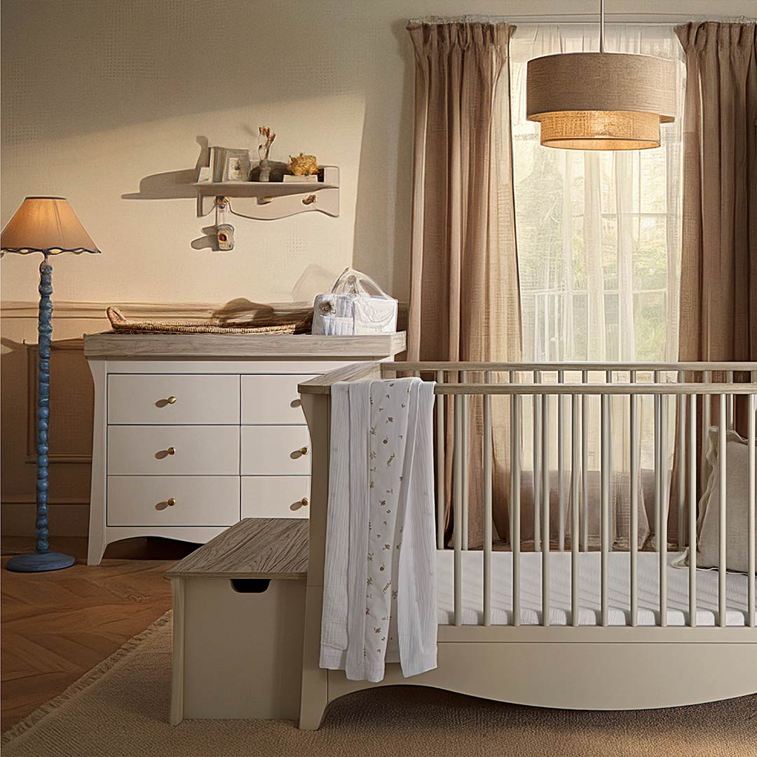 CuddleCo Clara Luxe 2pc Set - Cashmere/Ash-Nursery Sets-Cashmere/Ash- | Natural Baby Shower