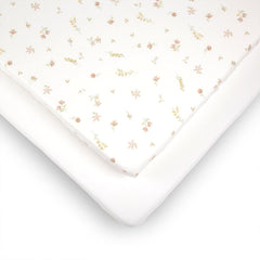 CuddleCo Cot Bed Sheets 2pk - Cashmere Meadow-Sheets-Cashmere Meadow-Cot Bed | Natural Baby Shower