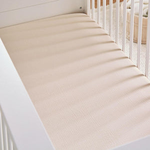 CuddleCo Cot Bed Sheets 2pk - Cashmere Waffle-Sheets-Cashmere Waffle-Cot Bed | Natural Baby Shower
