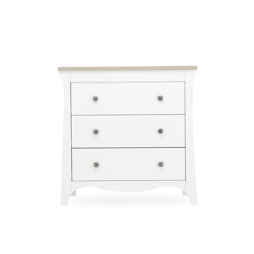 CuddleCo Clara 3-Drawer Dresser + Changer - White/Ash-Nursery Sets-White/Ash- | Natural Baby Shower