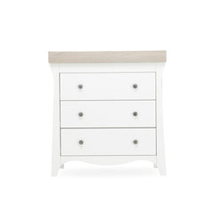 CuddleCo Clara 3-Drawer Dresser + Changer - White/Ash-Nursery Sets-White/Ash- | Natural Baby Shower
