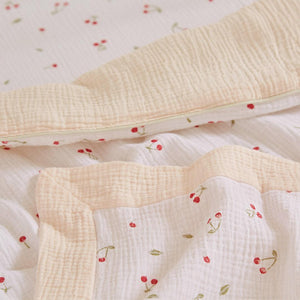 CuddleCo Universal Crib/ Co Sleeper Bedding Set - Ditsy Cherry-Bedding Sets-Ditsy Cherry-Crib | Natural Baby Shower