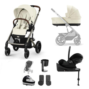 CYBEX Balios S Lux + Cloud G Travel System-Travel Systems-Seashell Beige-No Footmuff | Natural Baby Shower