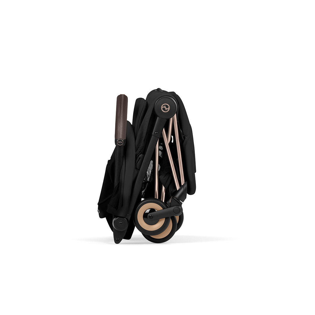 CYBEX Coya Comfort Compact Stroller & Carrycot - Sepia Black/Rose Gold-Strollers-Sepia Black/Rose Gold- | Natural Baby Shower