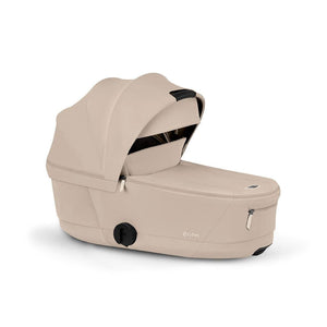 CYBEX e-Priam Comfort Pushchair & Foldable Carrycot - Cozy Beige/Black-Strollers-Cozy Beige/Black- | Natural Baby Shower