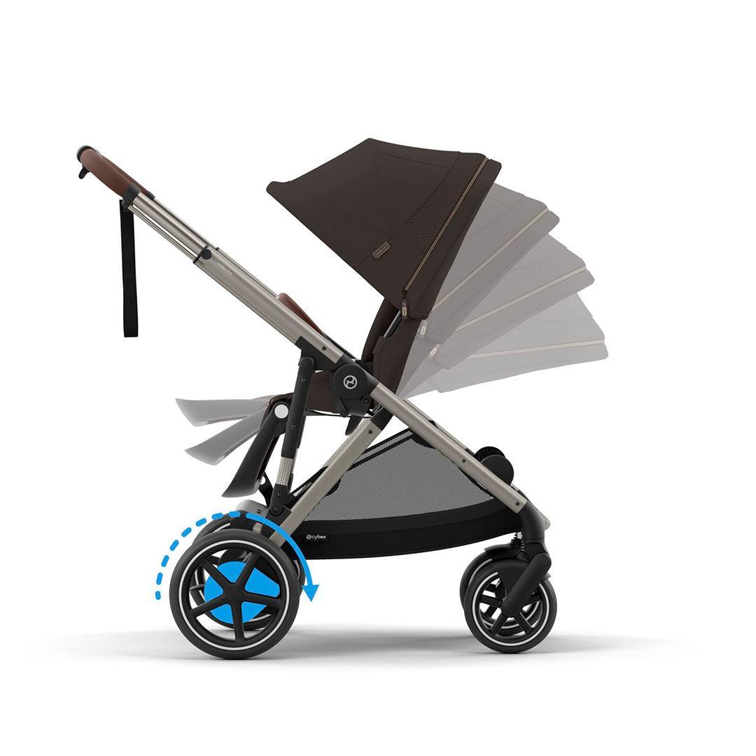CYBEX eGazelle S Pushchair - Chocolate Brown-Strollers-Chocolate Brown- | Natural Baby Shower