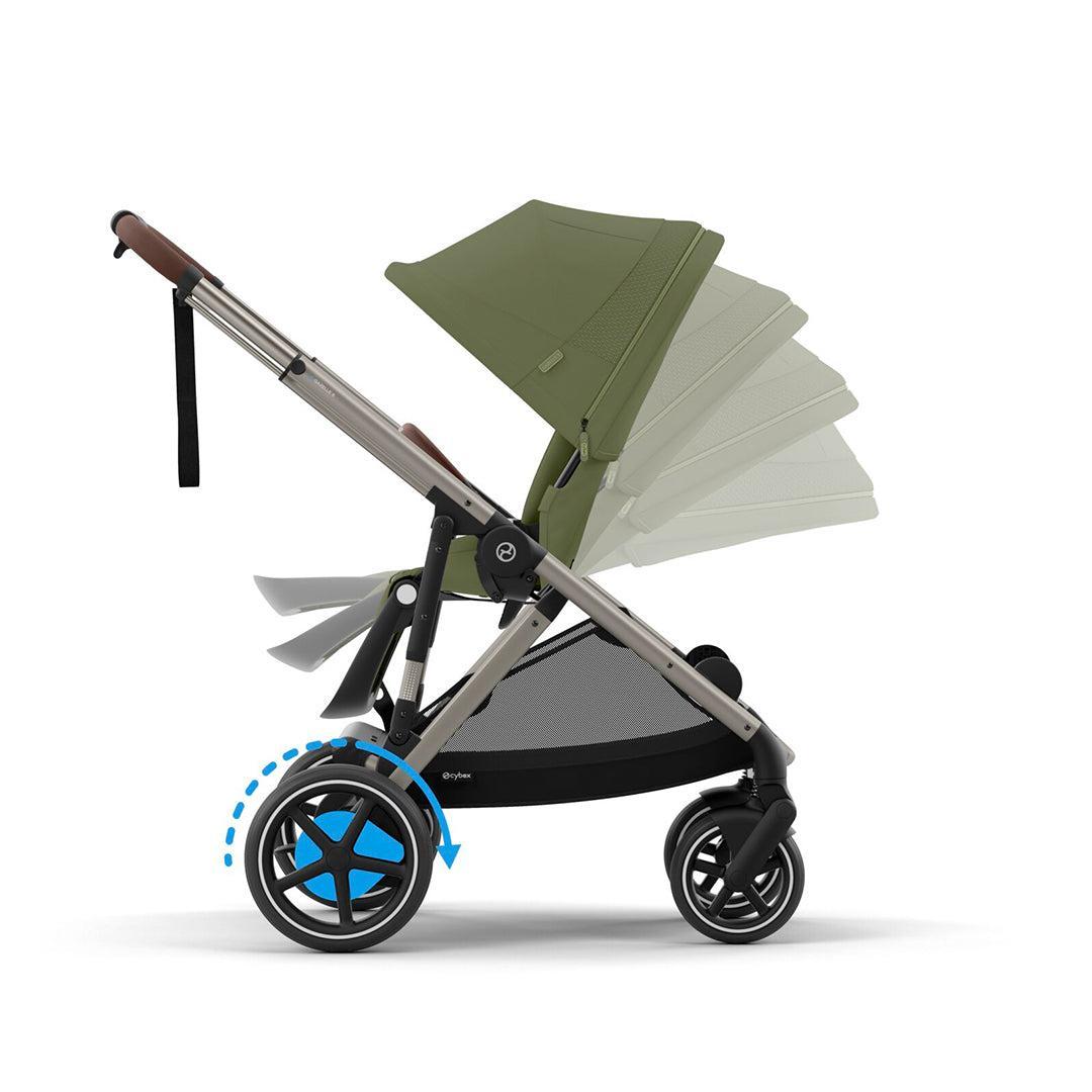 CYBEX eGazelle S Pushchair - Moss Green-Strollers-Moss Green- | Natural Baby Shower