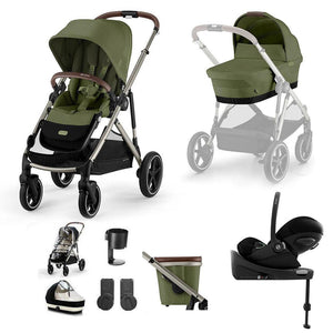 CYBEX Gazelle S + Cloud G Travel System-Travel Systems-Moon Black-No Base | Natural Baby Shower