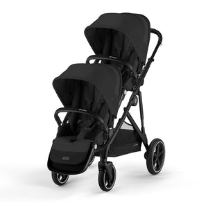 CYBEX Gazelle S Twin Pushchair - Moon Black-Strollers-Moon Black-Without Carrycot | Natural Baby Shower
