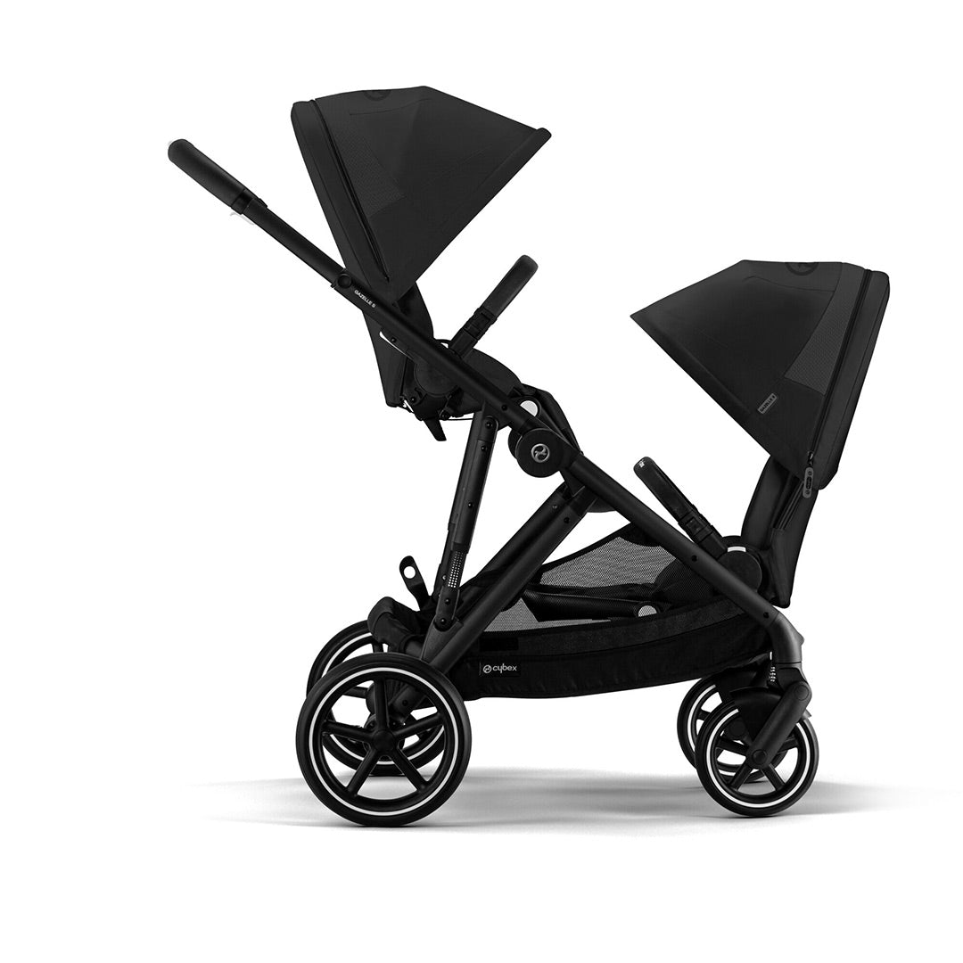 CYBEX Gazelle S Twin Pushchair - Moon Black-Strollers-Moon Black-Without Carrycot | Natural Baby Shower