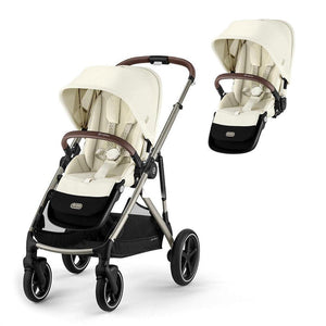 CYBEX Gazelle S Twin Pushchair - Seashell Beige-Strollers-Seashell Beige-Without Carrycot | Natural Baby Shower