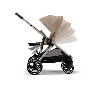CYBEX Gazelle S Twin Pushchair - Almond Beige-Strollers-Almond Beige-Without Carrycot | Natural Baby Shower
