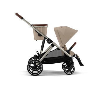 CYBEX Gazelle S Twin Pushchair - Almond Beige-Strollers-Almond Beige-Without Carrycot | Natural Baby Shower