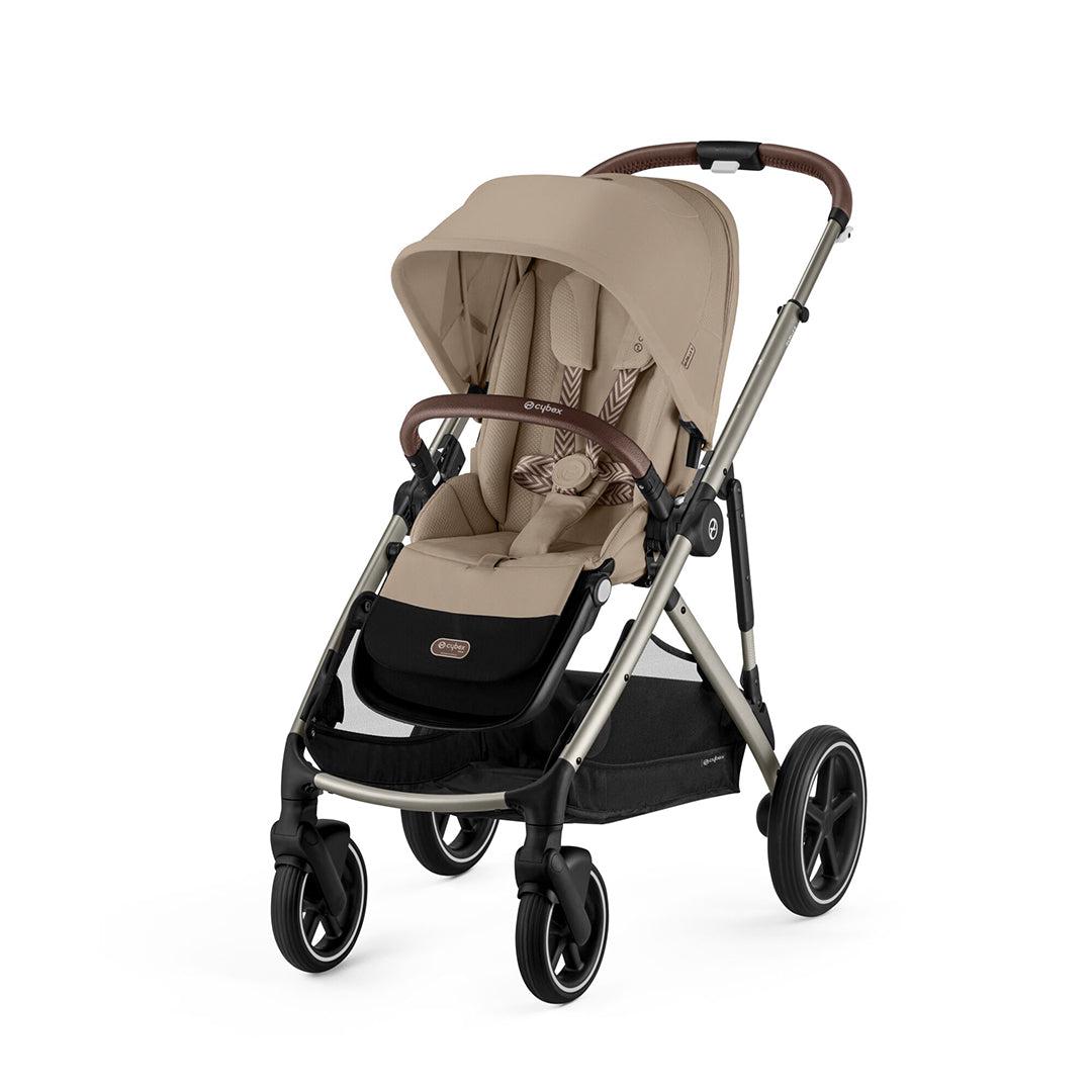 CYBEX Gazelle S Twin Pushchair - Almond Beige-Strollers-Almond Beige-Without Carrycot | Natural Baby Shower
