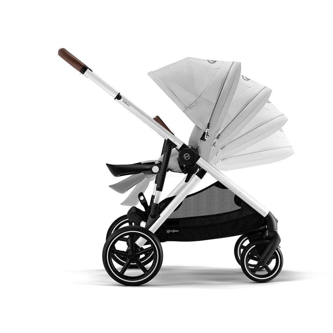 CYBEX Gazelle S Double Pushchair - Lava Grey-Strollers-Lava Grey-Without Carrycot | Natural Baby Shower