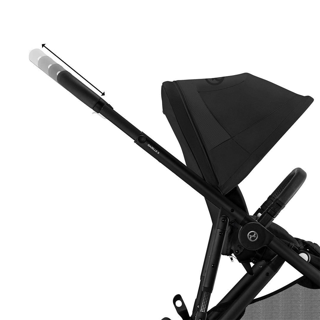 CYBEX Gazelle S Twin Pushchair - Moon Black-Strollers-Moon Black-Without Carrycot | Natural Baby Shower