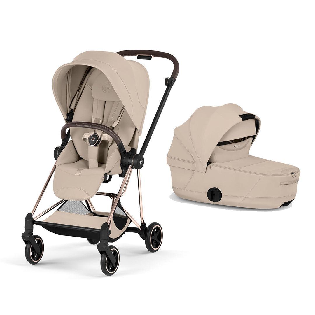 CYBEX Mios Style Single Pushchair-Strollers-Cozy Beige-Rose Gold | Natural Baby Shower