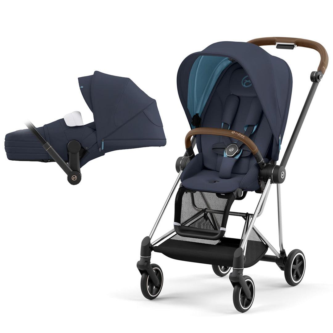CYBEX Mios Pushchair - Nautical Blue (2022)-Strollers-Chrome Brown-Lite | Natural Baby Shower