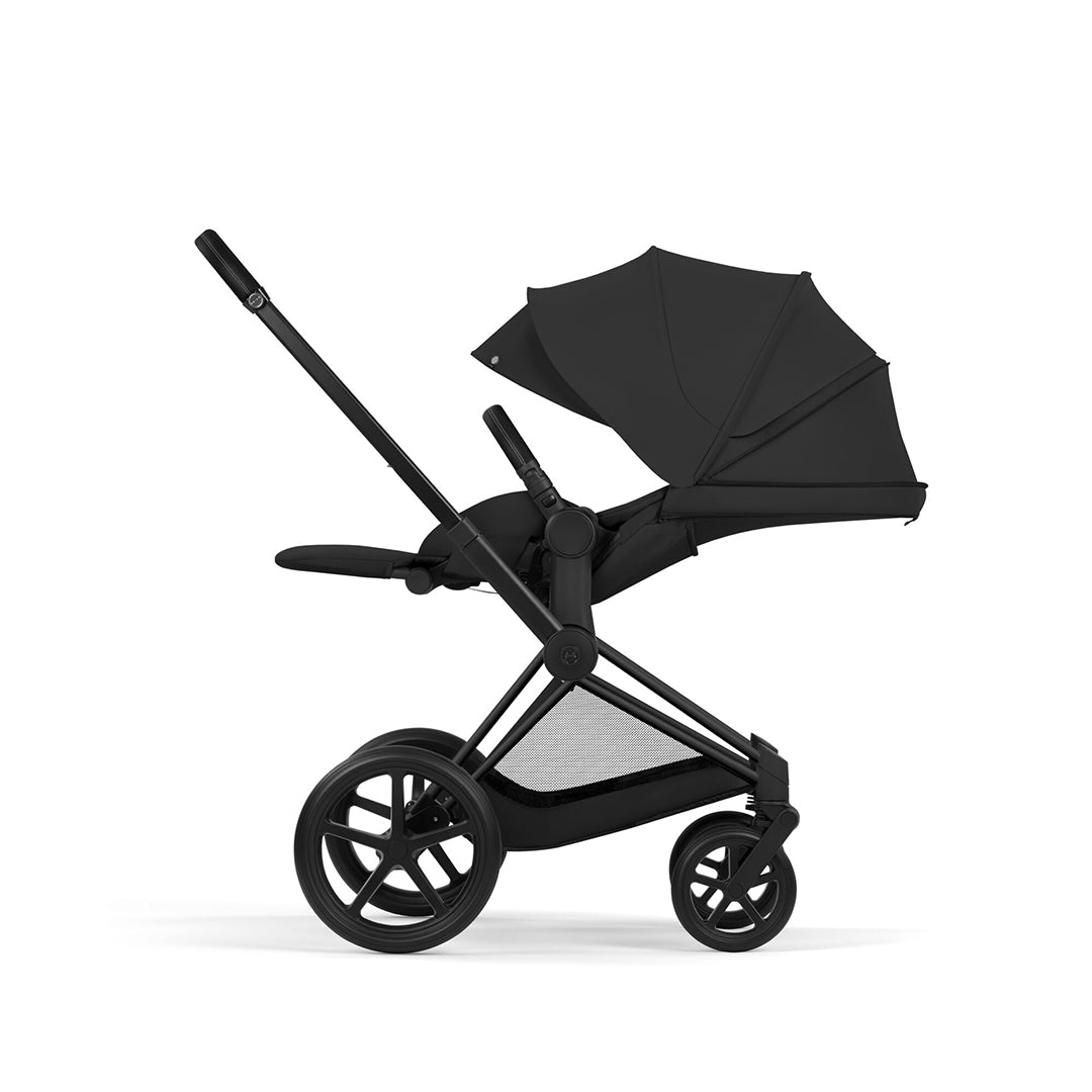 CYBEX Priam Comfort Pushchair & Foldable Carrycot - Sepia Black/Black-Strollers-Sepia Black/Black- | Natural Baby Shower