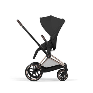 CYBEX Priam Comfort Pushchair & Foldable Carrycot - Sepia Black/Rose Gold-Strollers-Sepia Black/Rose Gold- | Natural Baby Shower