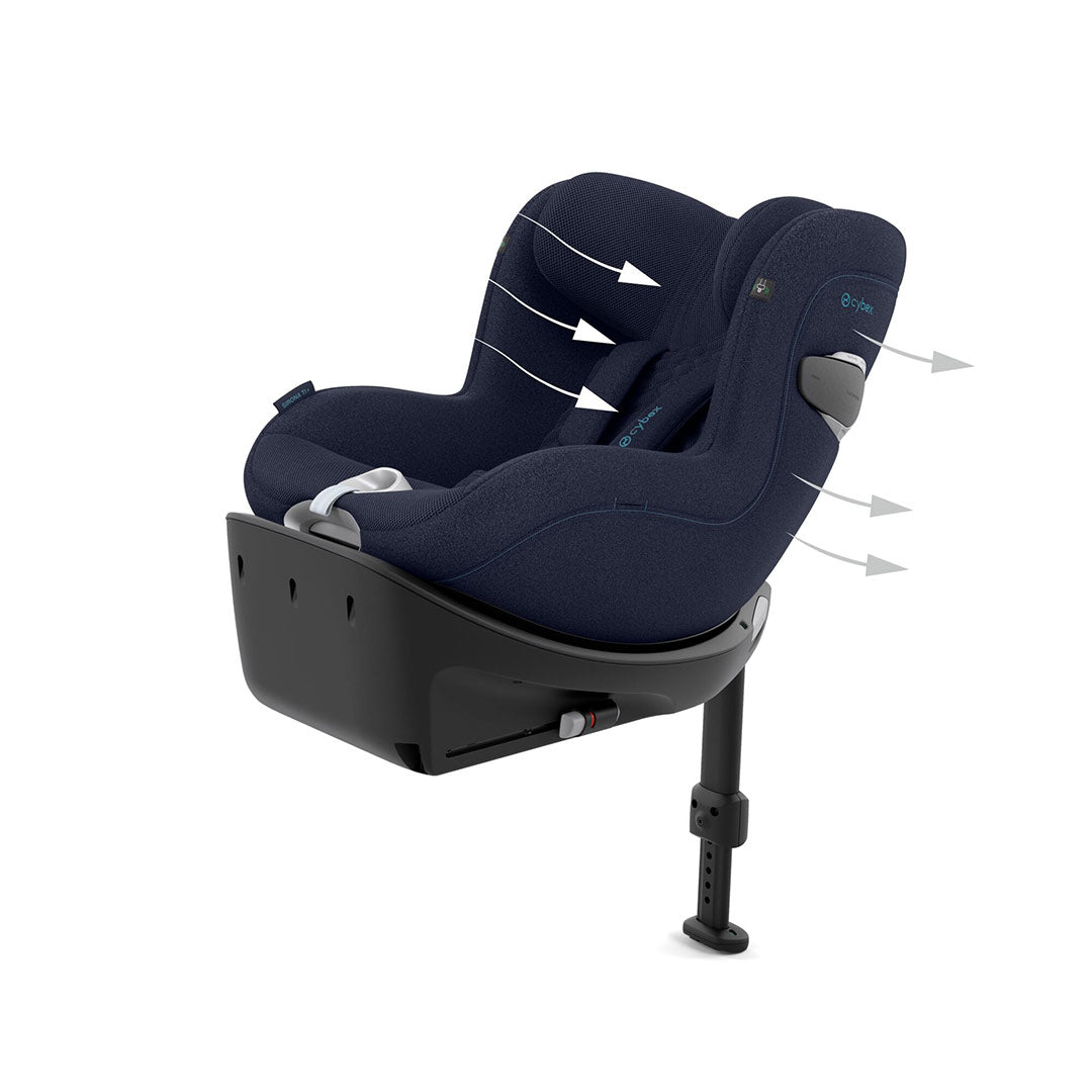 CYBEX Sirona Ti i-Size Plus Car Seat - Nautical Blue-Car Seats-Nautical Blue- | Natural Baby Shower