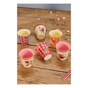 Rice - Heroes melamin bardaklar - 6'lı set | Pembe