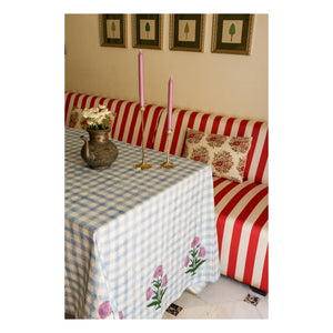 Doing Goods - Iris Karierte Tischdecke | Blau