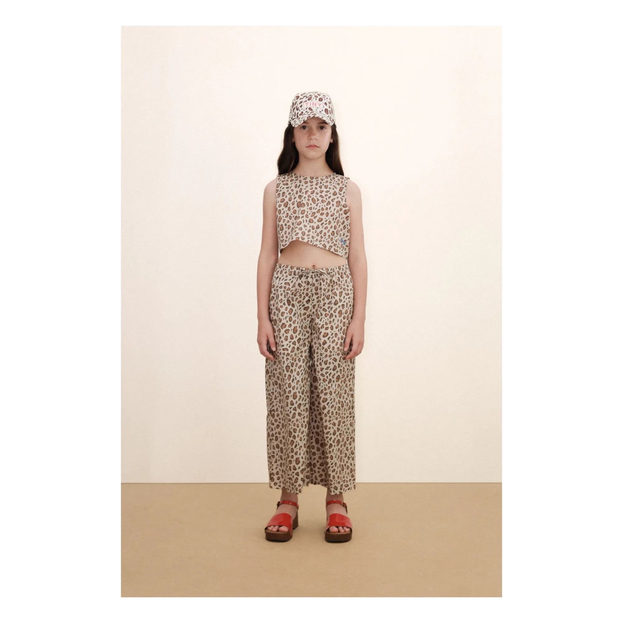 Tinycottons - Leopar şapka | Beyaz