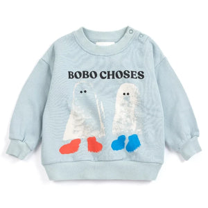 Bobo Choses - Sweat Ghosts Bobo Choses Bio-Baumwolle Baby | Hellblau